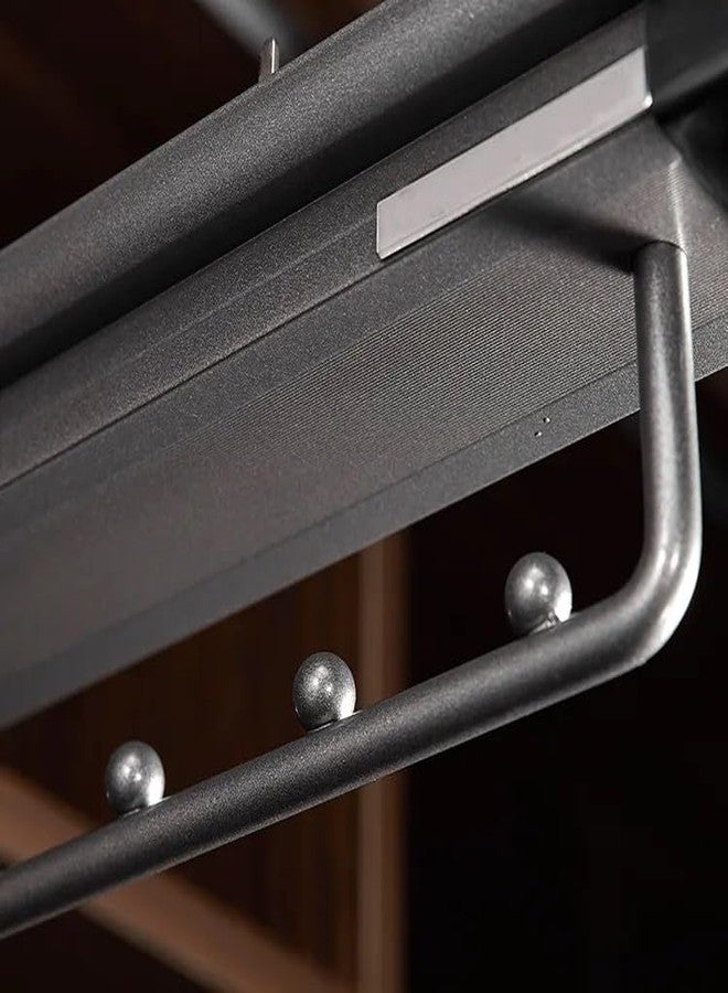 DBR Metal, Fabric Wardrobe Pull Out Soft Closing Trousers Rack Pants Hanger Bar Clothes Organizers for Closet, 1, Grey - Image 4